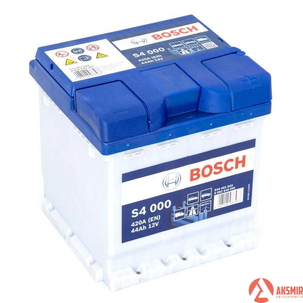 BOSCH 0092S40001 — BOSCH 0092S40001 Акумулятор автомобільний Bosch S4 Silver 0092S40001 44Ah 440A R+